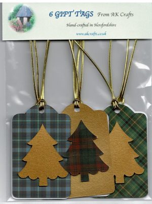 Christmas Gift Tag - Christmass Tree / Tartan