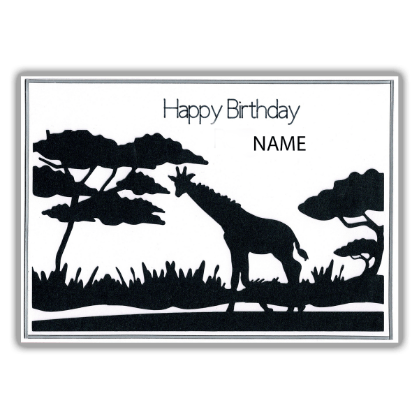 Giraffe Birthday Card