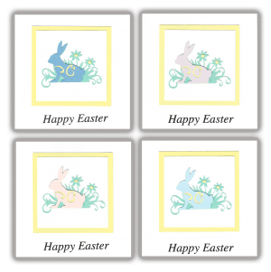 Easter Card - Easter Rabbit - various colours