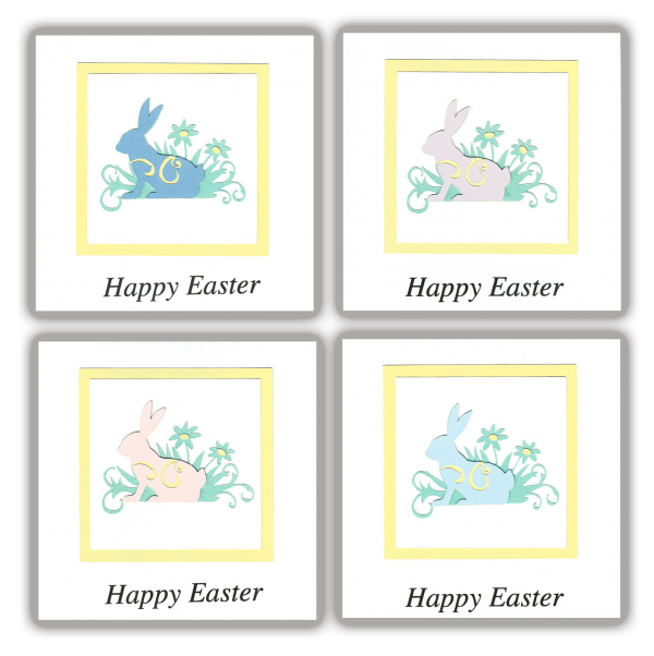 Easter Card - Easter Rabbit - various colours